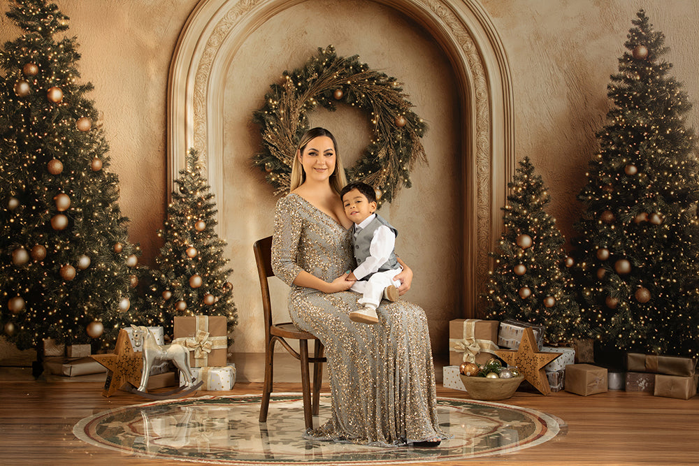 Arched Christmas Wall (sweep options) - HSD Photography Backdrops