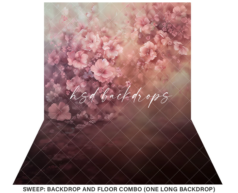 Lilah Fine Art Floral Backdrop (sweep options) - HSD Photography Backdrops