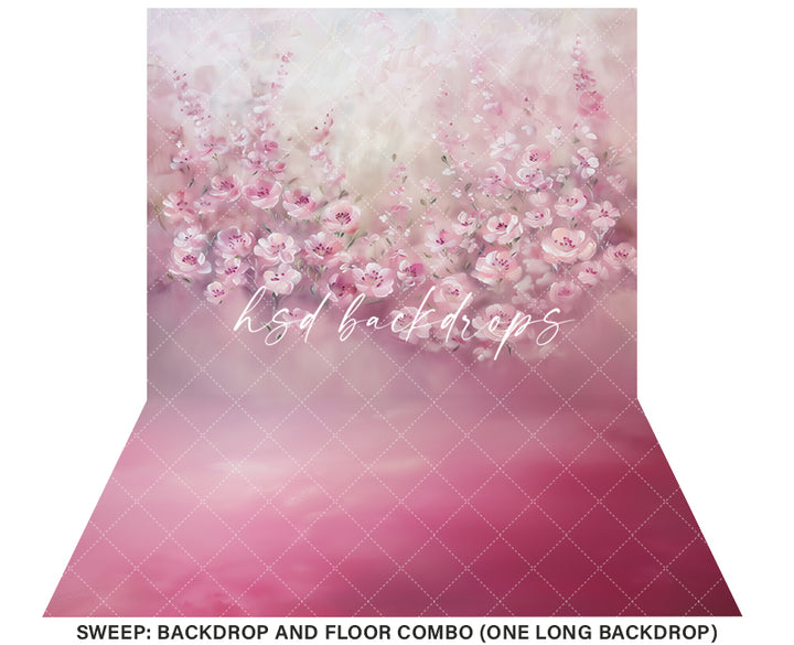 Stella Fine Art Floral Backdrop (sweep options) - HSD Photography Backdrops