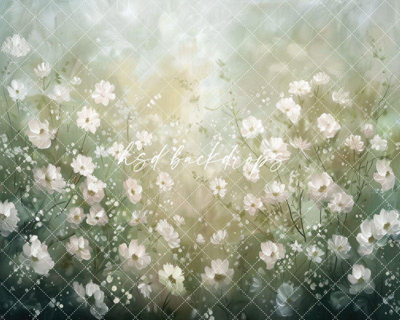 Kaia Fine Art Floral Backdrop - HSD Photography Backdrops