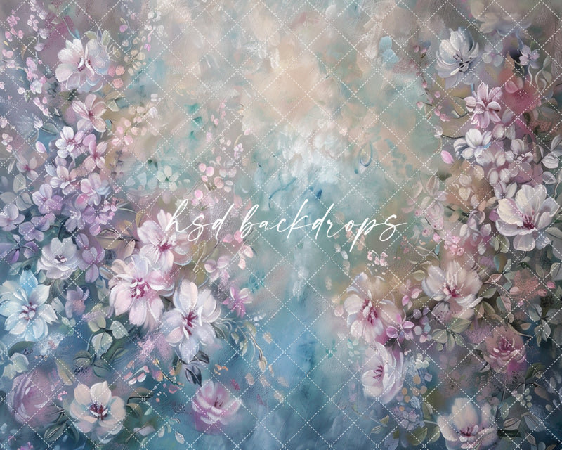 Elsie Fine Art Floral Backdrop (sweep options) - HSD Photography Backdrops
