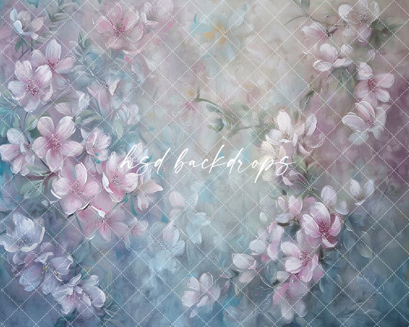 Harlow Fine Art Floral Backdrop (sweep options) - HSD Photography Backdrops
