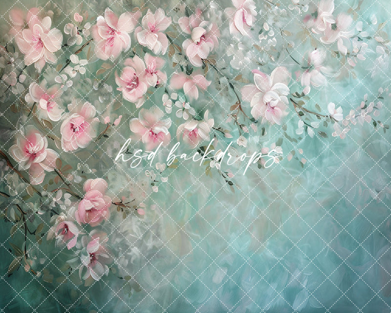 Jules Fine Art Floral Backdrop (sweep options) - HSD Photography Backdrops