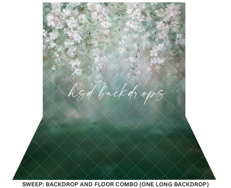 Emilia Fine Art Floral Backdrop (sweep options) - HSD Photography Backdrops