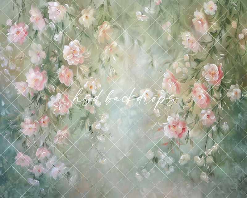 Faye Fine Art Floral Backdrop (sweep options) - HSD Photography Backdrops