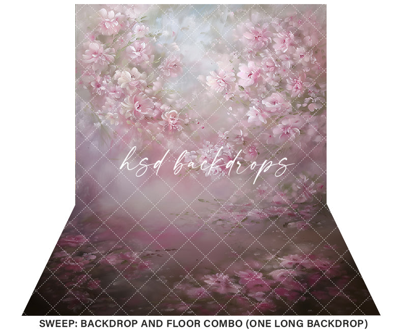 Lyra Fine Art Floral Backdrop (sweep options) - HSD Photography Backdrops
