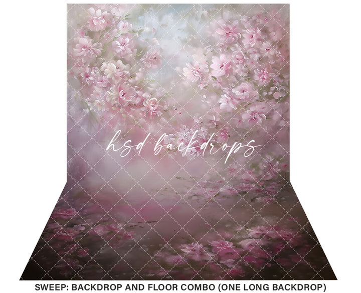 Lyra Fine Art Floral Backdrop (sweep options) - HSD Photography Backdrops