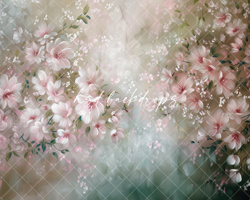Shiloh Fine Art Floral Backdrop (sweep options) - HSD Photography Backdrops