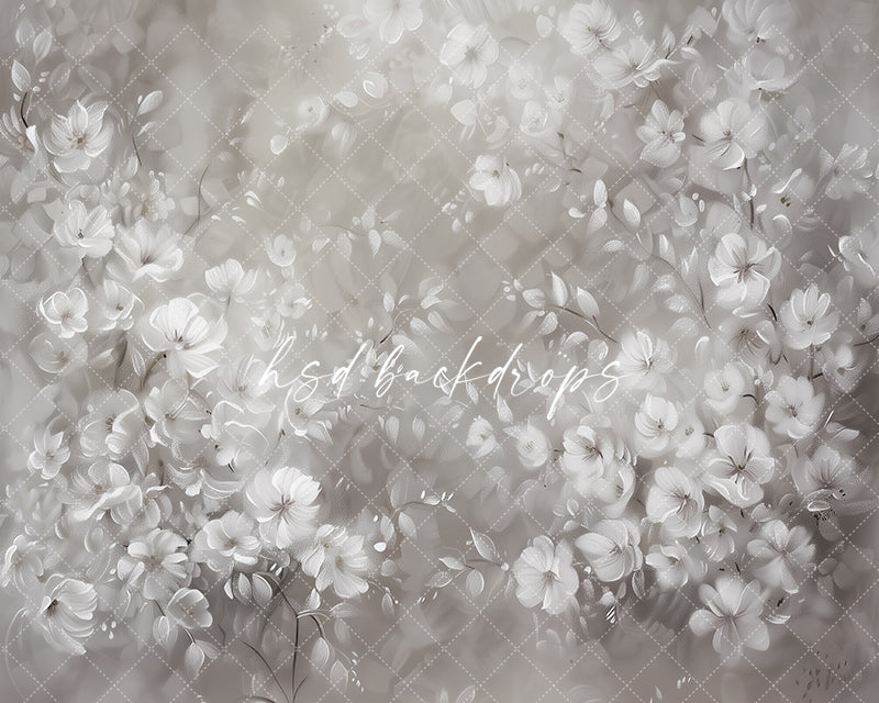 Nieve Fine Art Floral Backdrop (sweep options) - HSD Photography Backdrops