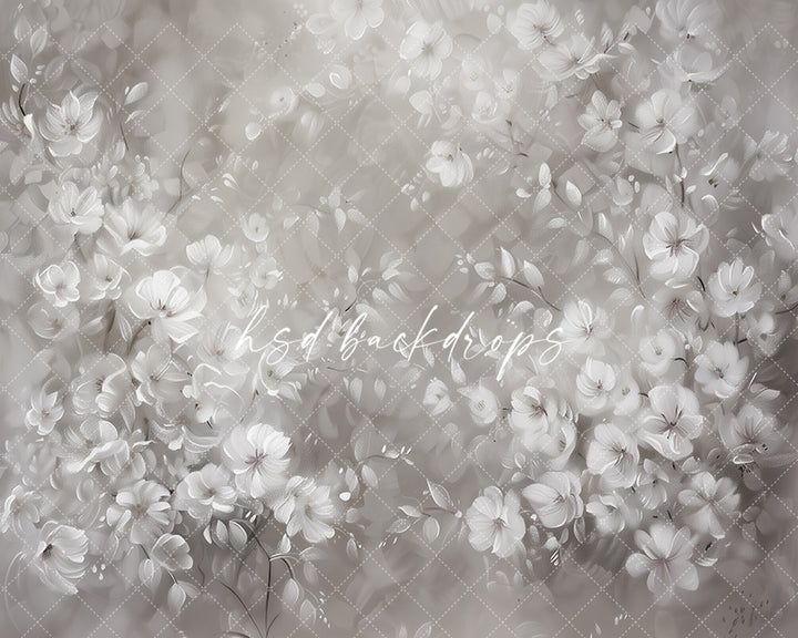 Nieve Fine Art Floral Backdrop (sweep options) - HSD Photography Backdrops