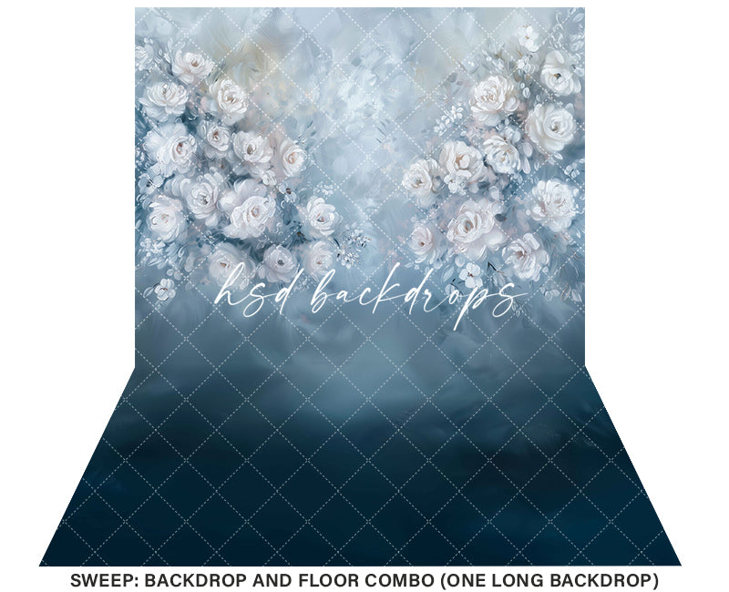 Kaliah Fine Art Floral Backdrop (sweep options) - HSD Photography Backdrops