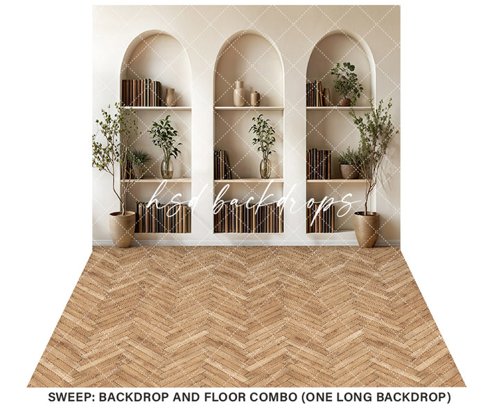 Arched Office Wall (sweep options) - HSD Photography Backdrops