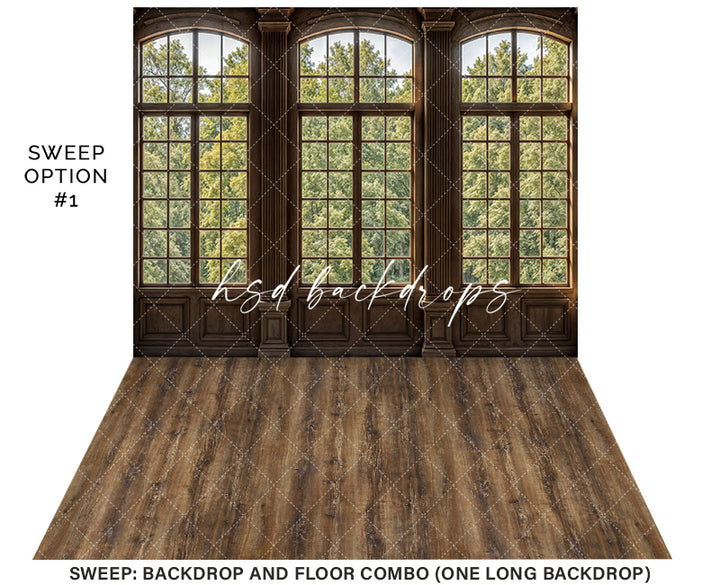 Elegant Arched Windows (sweep options) - HSD Photography Backdrops