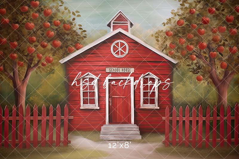 Little Red School House - HSD Photography Backdrops