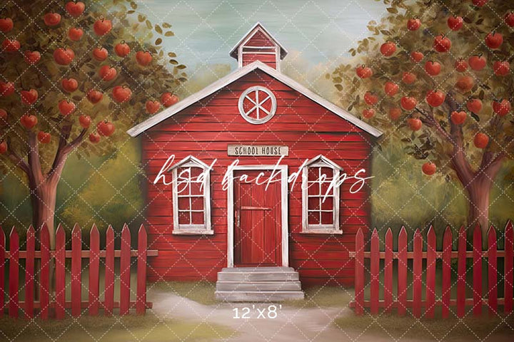 Little Red School House - HSD Photography Backdrops