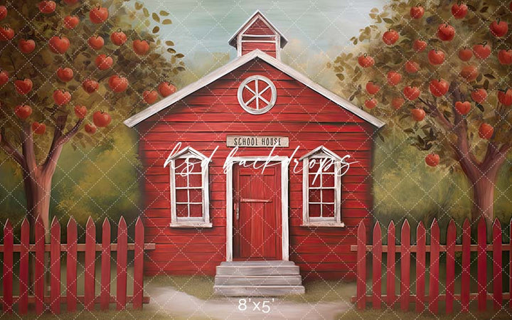 Little Red School House - HSD Photography Backdrops
