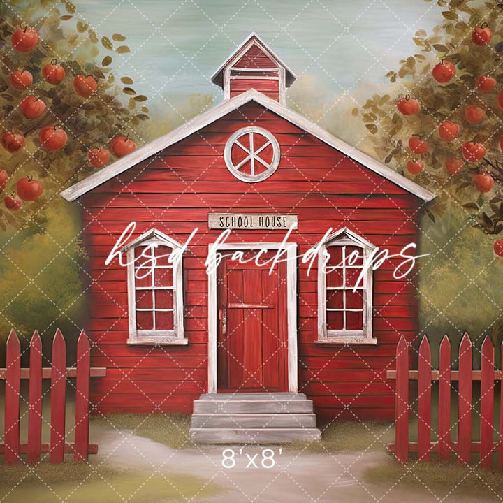 Little Red School House - HSD Photography Backdrops