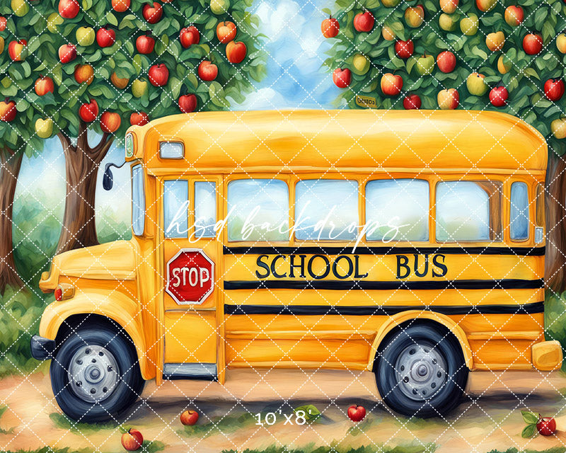Little Yellow School Bus - HSD Photography Backdrops