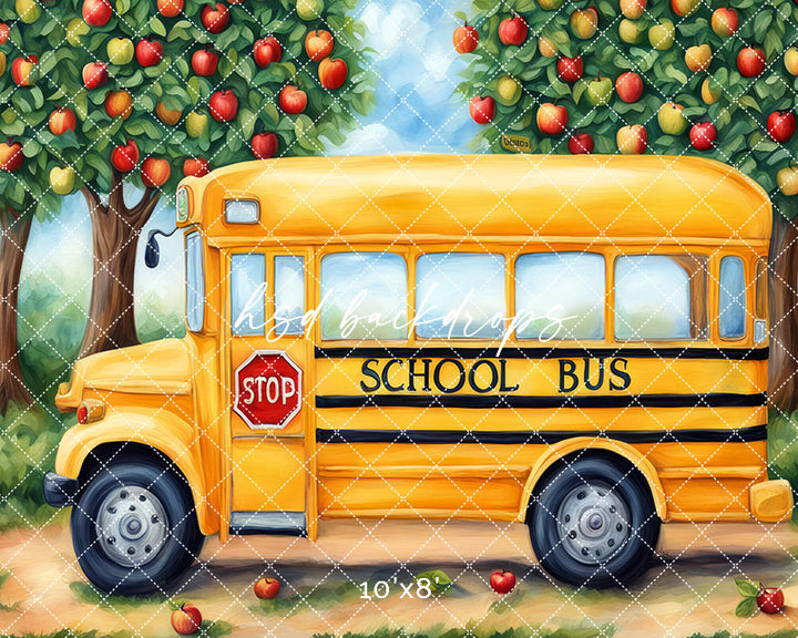 Little Yellow School Bus - HSD Photography Backdrops