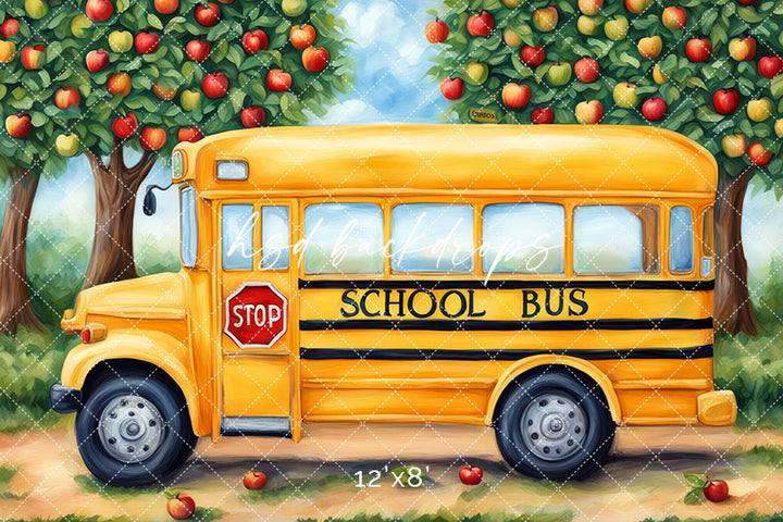 Little Yellow School Bus - HSD Photography Backdrops