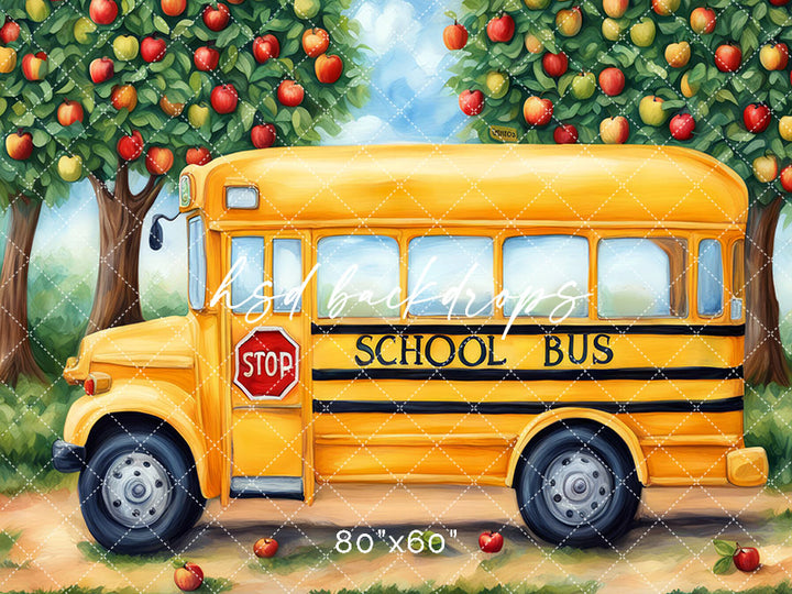 Little Yellow School Bus - HSD Photography Backdrops