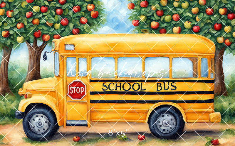 Little Yellow School Bus - HSD Photography Backdrops