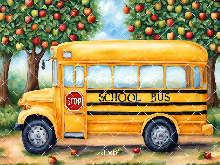 Little Yellow School Bus - HSD Photography Backdrops