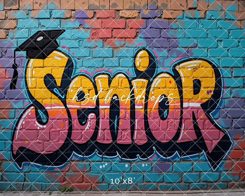 Senior Grad Graffiti (sweep options) - HSD Photography Backdrops