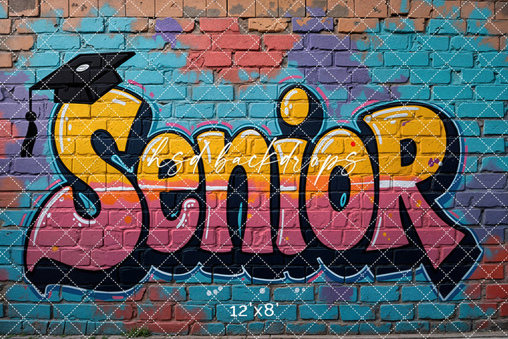 Senior Grad Graffiti (sweep options) - HSD Photography Backdrops