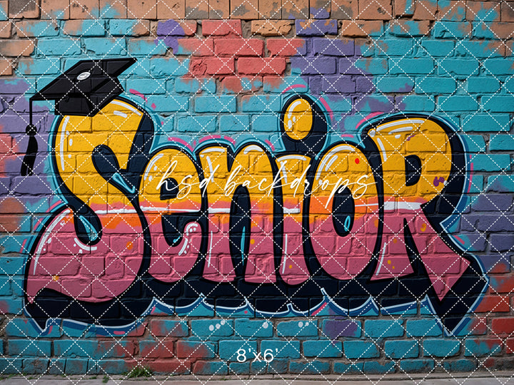 Senior Grad Graffiti (sweep options) - HSD Photography Backdrops