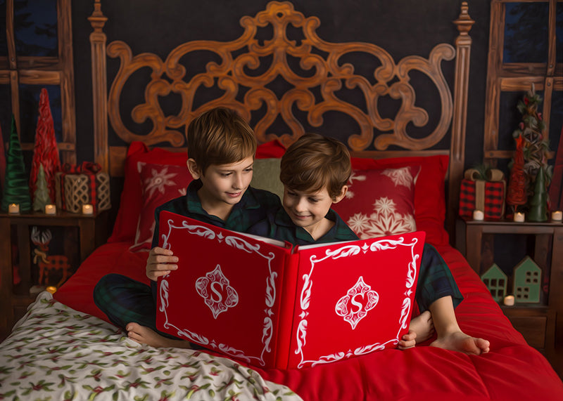 Ornate Christmas Headboard - HSD Photography Backdrops