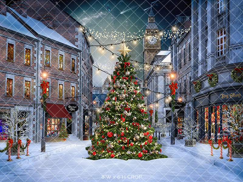 Downtown Christmas Tree - HSD Photography Backdrops