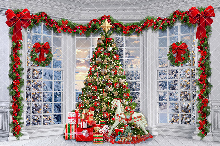 Around the Christmas Tree - HSD Photography Backdrops