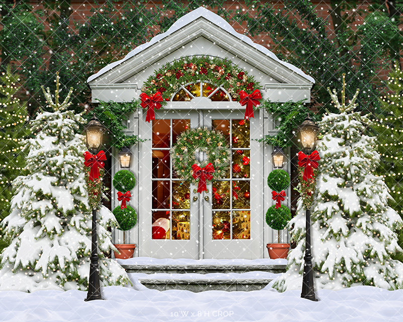 Snowy Christmas Scene - HSD Photography Backdrops