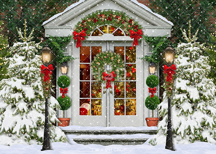 Snowy Christmas Scene - HSD Photography Backdrops