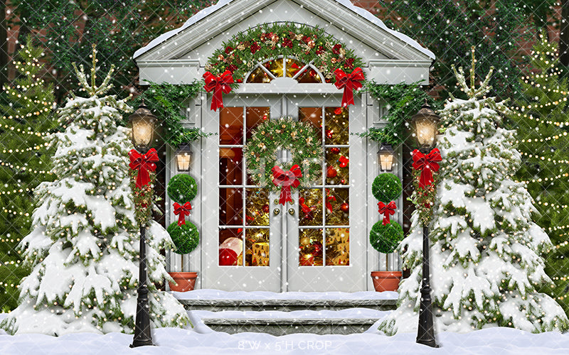 Snowy Christmas Scene - HSD Photography Backdrops