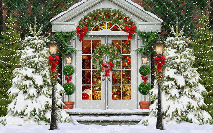 Snowy Christmas Scene - HSD Photography Backdrops