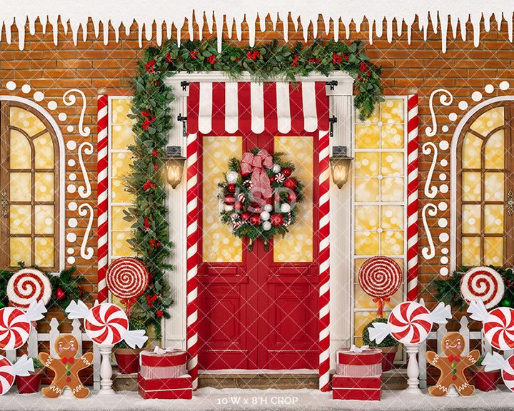 North Pole Gingerbread House - HSD Photography Backdrops
