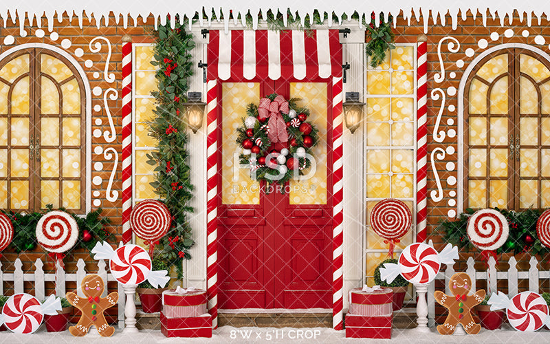 North Pole Gingerbread House - HSD Photography Backdrops