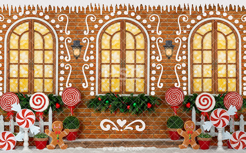Gingerbread House Wall - HSD Photography Backdrops