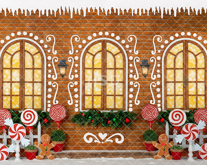 Gingerbread House Wall - HSD Photography Backdrops