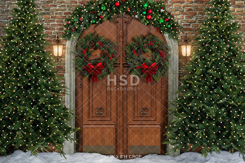 Christmas Cathedral Doors - HSD Photography Backdrops