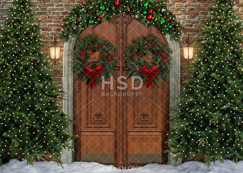 Christmas Cathedral Doors - HSD Photography Backdrops