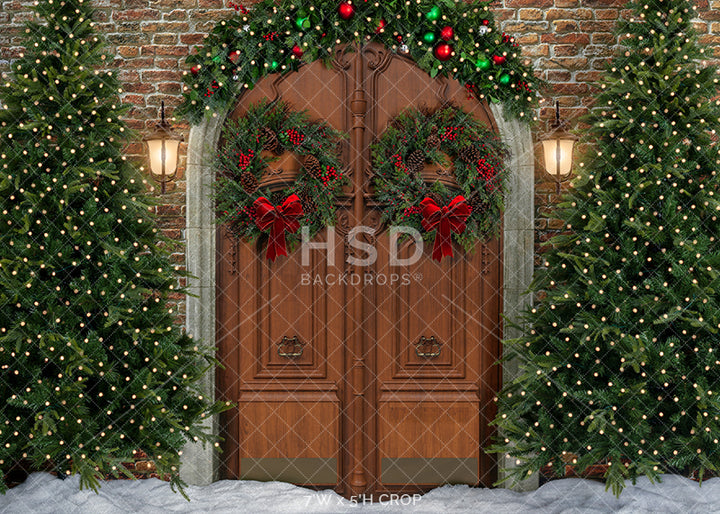 Christmas Cathedral Doors - HSD Photography Backdrops