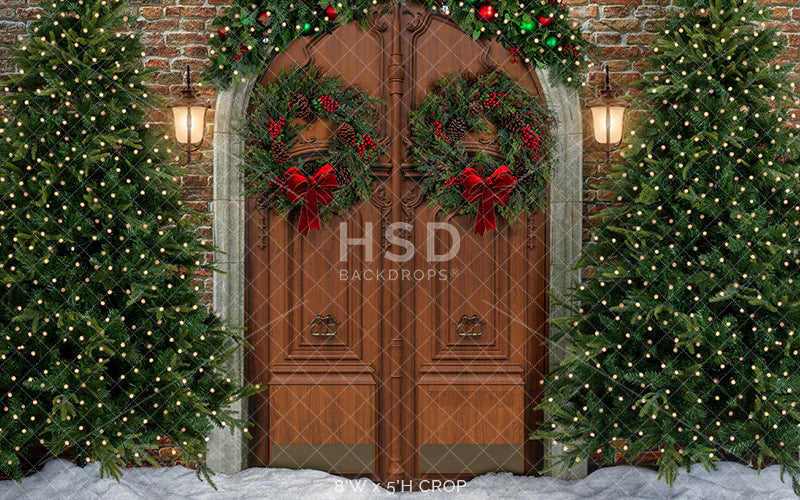 Christmas Cathedral Doors - HSD Photography Backdrops