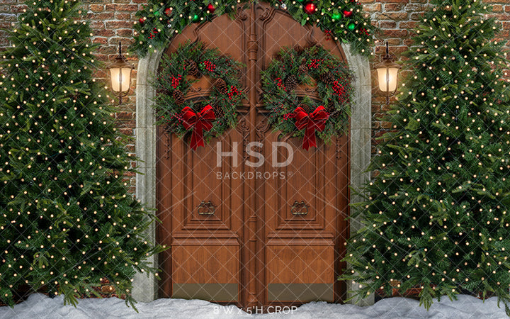 Christmas Cathedral Doors - HSD Photography Backdrops