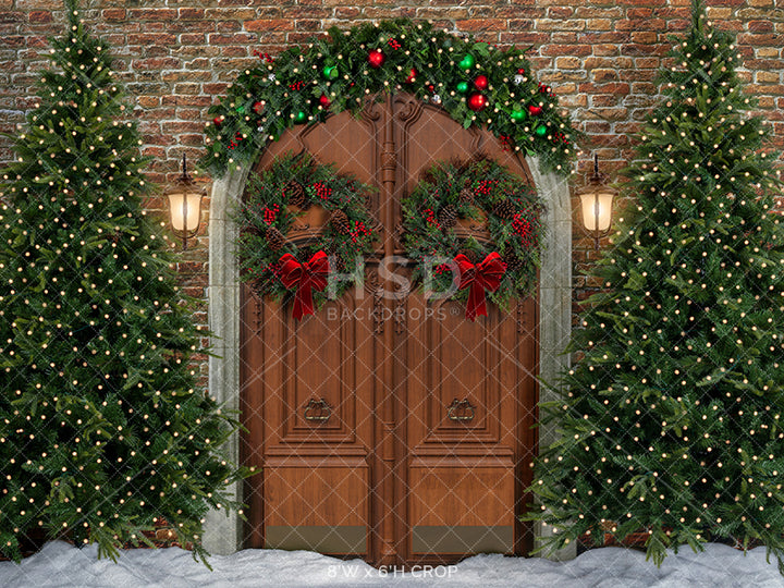 Christmas Cathedral Doors - HSD Photography Backdrops