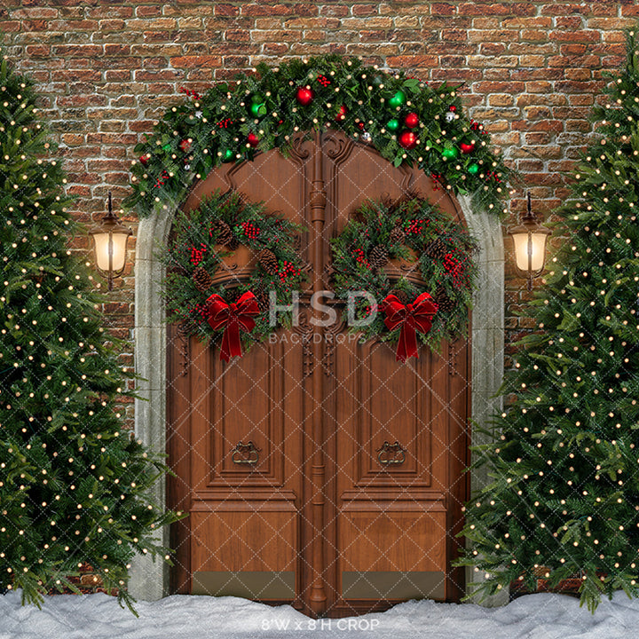 Christmas Cathedral Doors - HSD Photography Backdrops