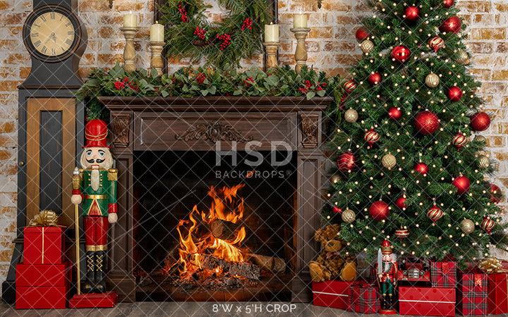 Festive Fireplace - HSD Photography Backdrops