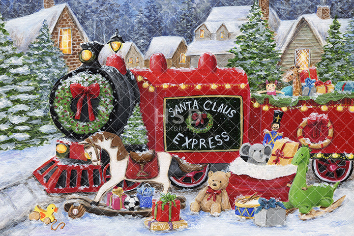 Santa Claus Express - HSD Photography Backdrops